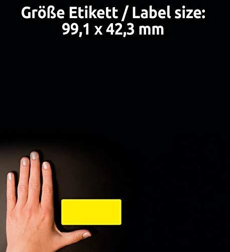 Avery Zweckform Heavy Duty 99,1 x 42,3 mm geltona