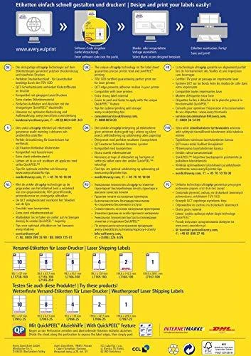 Avery Zweckform LABELZF 7167 199.6X289.1 100 SHEETS/100/ LABEL - L7167-100