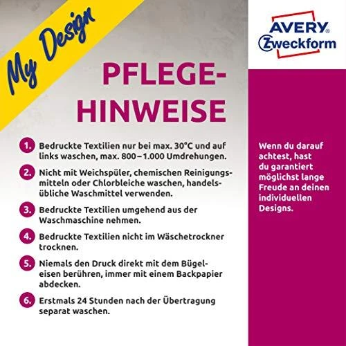 Avery Zweckform Lyginamos folijos lengviems audiniams, A4, 5 lakštai baltos
