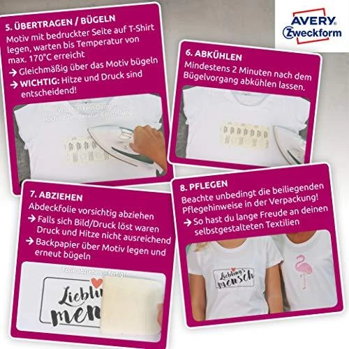Avery Zweckform Lyginamos folijos lengviems audiniams, A4, 5 lakštai baltos