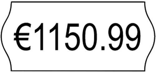 Avery Rulonėlyje kainų etiketės vienaeiliui ženklintuvui; nuimamas; 1500 etikečių / ritinys; 10 ritinių/pak.; 12x26mm, balta