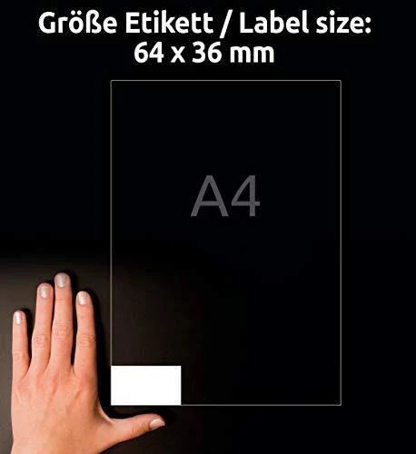 „Avery Zweckform Quick Peel“ etiketės, 64x36 (6170)
