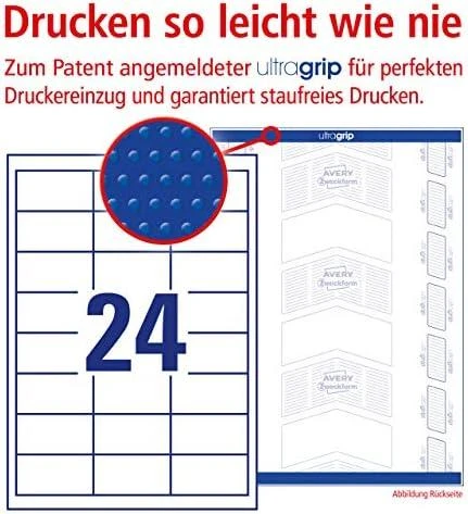 Avery Zweckform greito nuplėšimo etiketės 64,6 x 33,8 (6172)
