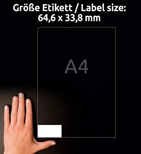 Avery Zweckform greito nuplėšimo etiketės 64,6 x 33,8 (6172)