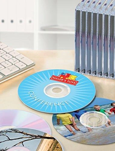 Lipnios etiketės Avery Zweckform CD, A4, 117mm, 2 etiketės lape, 100 lapų, baltos spalvos