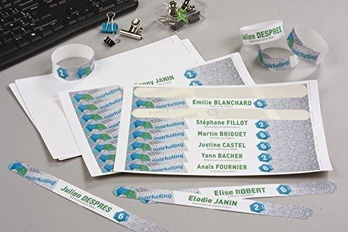 Avery Zweckform Spausdinamos identifikavimo apyrankės A4 10 lapų 265 x 18 mm balta poliesterio folija