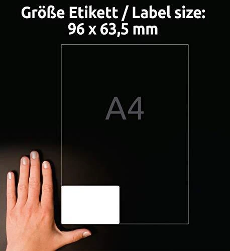 Avery Zweckform universalios nuimamos etiketės, 96 x 63,5 mm (L4745REV-25)