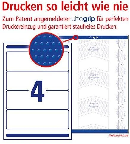 Avery Zweckform failo etiketės 61 x 192 mm (L4761-100)