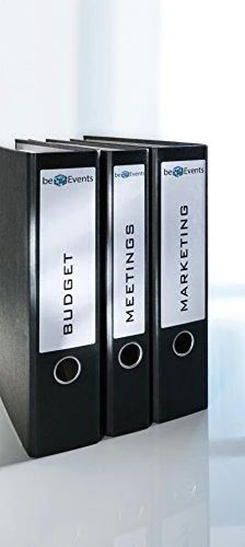 Lipnios etiketės segtuvams Avery Zweckform, A4, 192x61mm, pakuotėje 25 lapai, baltos spalvos