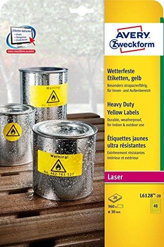 Avery Zweckform Heavy Duty Ø30mm geltona