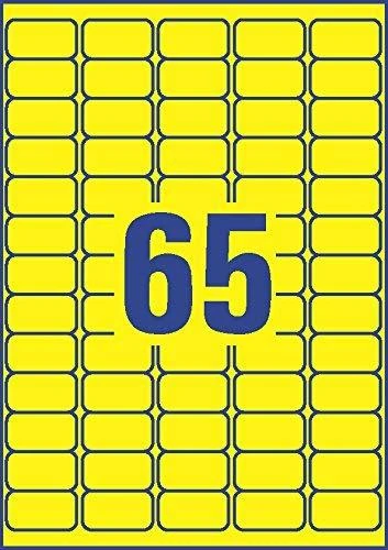 „Avery Zweckform Gelton“ neoninės etiketės, 38,1 x 21,2 mm (L7651Y-25)