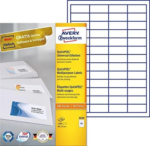 Avery Zweckform LABEL ZF 3650 48X21.MARGI./5200/ LABEL - 3650