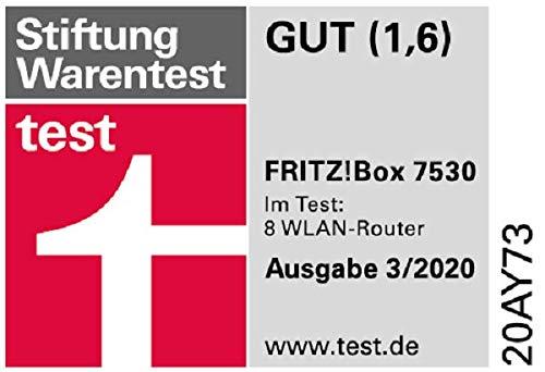 Šakotuvas AVM FRITZ!Box 7530 belaidis maršrutizatorius Dviguba juosta (2,4 GHz / 5 GHz) Gigabitinis eternetas Juoda, Raudona, Balta