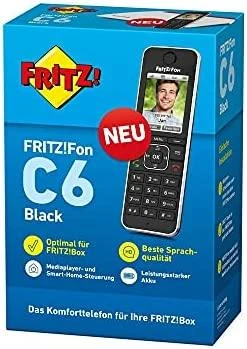 AVM Fon FRITZ! C6 DECT telefonas Skambintojo ID Juoda