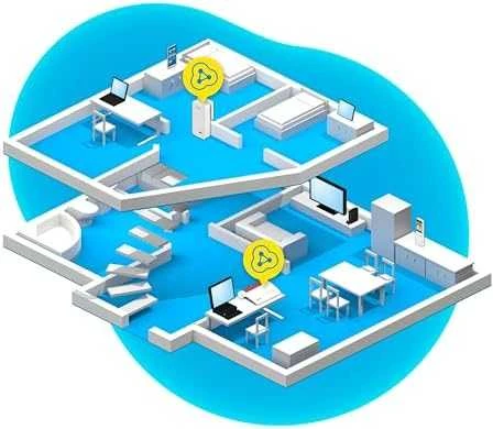Maršrutizatorius AVM FRITZ!Powerline 1240 AX WLAN rinkinys 1200 Mbit/s laidinis LAN Wi-Fi, baltas, 2 vnt.