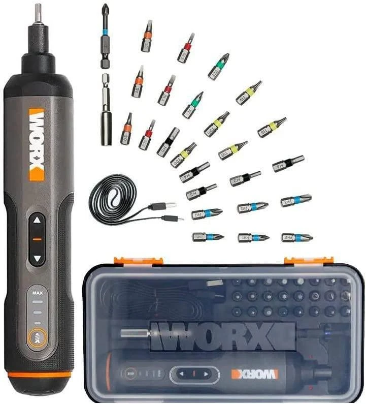 Suktuvas Worx WX240; 3,6 V; 1,5 Ah akum. + priedai