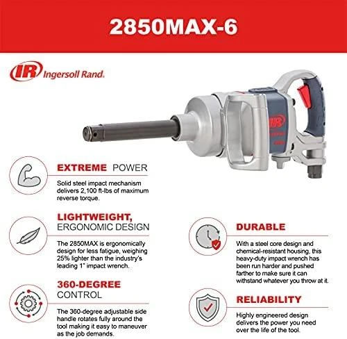 Ingersoll Rand Smūginis veržliasukis 1" INGERSOLL 2850MAX-6