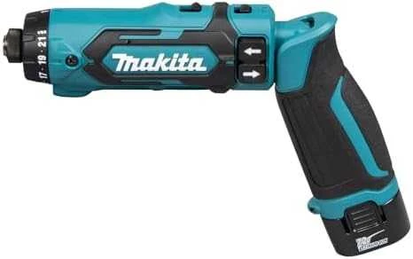 Makita DF012DSJ Akumuliatorinis suktuvas 7,2V; 2x1,5Ah Li-ion; 8Nm; 1/4"; LED; 2-greičiai, MAKPACK