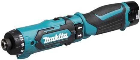 Makita DF012DSJ Akumuliatorinis suktuvas 7,2V; 2x1,5Ah Li-ion; 8Nm; 1/4"; LED; 2-greičiai, MAKPACK