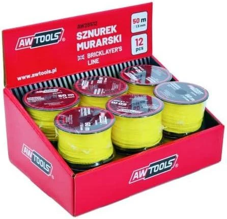 AW-Tools AWTOOLS MŪRININKO VIRVĖ 100m / 1,5mm / 12vnt.