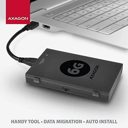 AXAGON ADSA-1S6 USB3.0 – SATA 6G UASP HDD išorinis adapteris, įsk. Byla