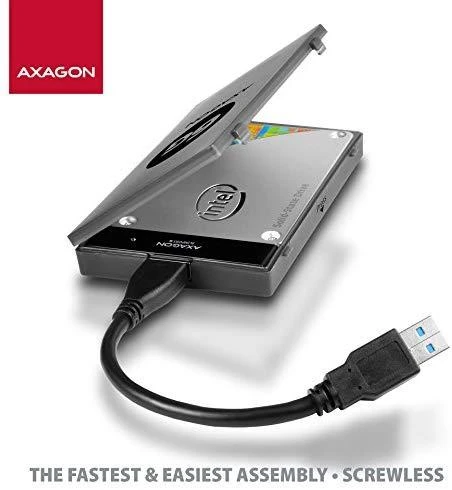 AXAGON ADSA-1S6 USB3.0 – SATA 6G UASP HDD išorinis adapteris, įsk. Byla