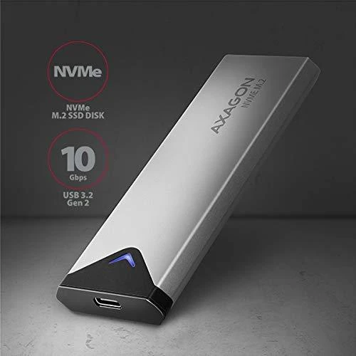 Dėklas SSD diskui Axagon USB-C 3.2 M.2 NVMe