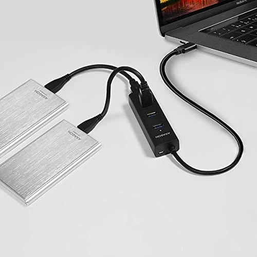 AXAGON HUE-S2C 4x USB3.0 įkrovimo šakotuvas, MicroUSB įkrovimo jungtis, C tipo