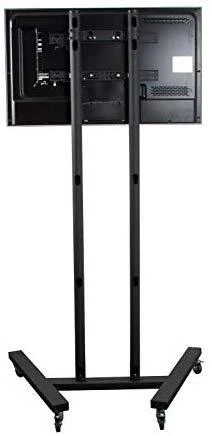 Laikiklis „Tech“ didelis universalus plokščiaekranis vežimėlis / stovas ant grindų (VESA 800 x 600) – 1,8 m Ø50 mm stulpai