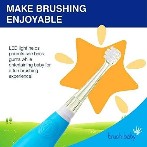 Brush-baby ŠEPETĖLIS BABY_Baby Sonic sonic dantų šepetėlis 0-3l Rožinė