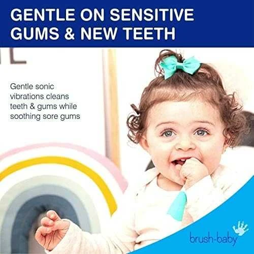 Brush-baby ŠEPETĖLIS BABY_Baby Sonic sonic dantų šepetėlis 0-3l Rožinė