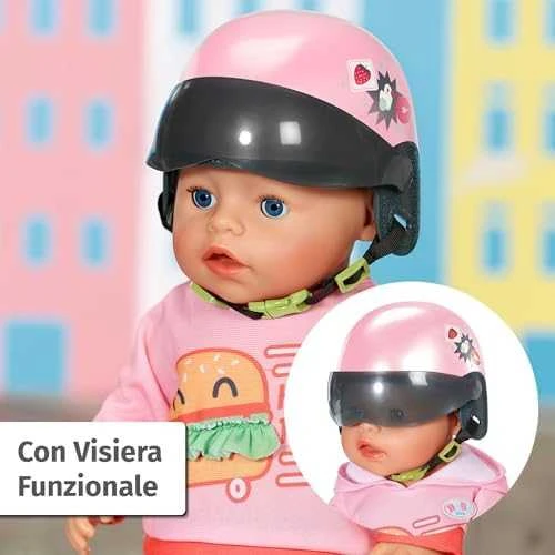 Zapf Baby born elektrinis paspirtukas-dviračio šalmas lėlėms