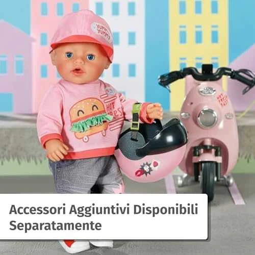 Zapf Baby born elektrinis paspirtukas-dviračio šalmas lėlėms