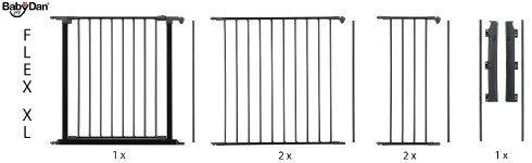 Babydan apsauginės tvorelės pratęsimas Flex Section 33cm 67236-2600-12