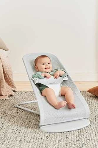 BABYBJORN gultukas Balance Soft Mesh, sidabrinis/baltas, 005129A