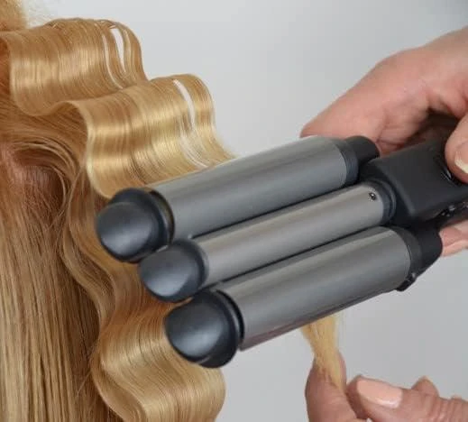 BaByliss Trigubos plaukų formavimo žnyplės BaByliss PRO Triple Waver BAB2269TTE su titano turmalino keramikos technologija