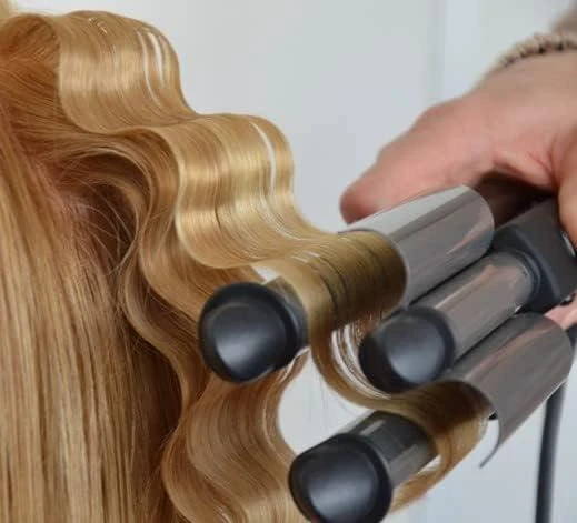BaByliss Trigubos plaukų formavimo žnyplės BaByliss PRO Triple Waver BAB2269TTE su titano turmalino keramikos technologija