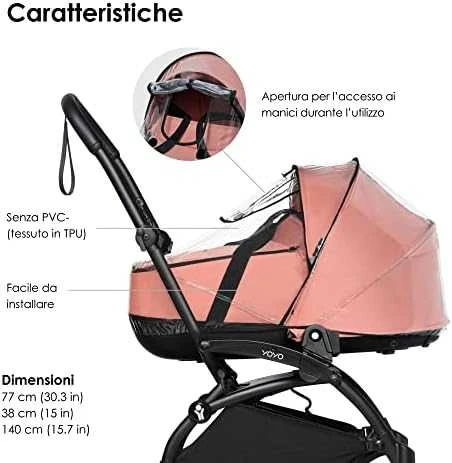 BabyZen Yoyo 2 Bassinet Raincover - uždangalas nuo lietaus Yoyo 2 lopšiui | Baneris