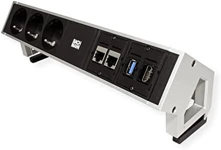 Bachmann DESK 2 stalo blokas su tinklo ir USB jungtimis