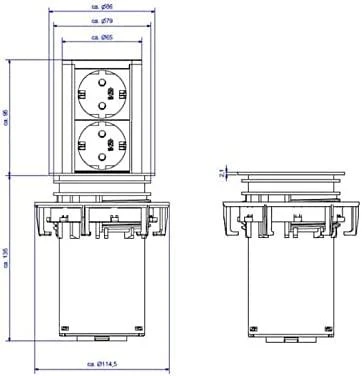 Bachmann liftas 2x SCHUKO