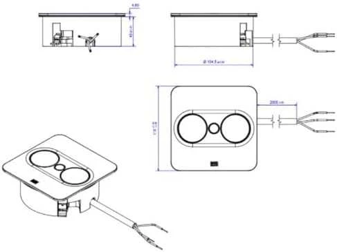 Bachmann BACHMANN TWIST 2 1xCEE7/3 1xUSB A/C 22W 2.0m AEH RAL9010 30GE kotowa