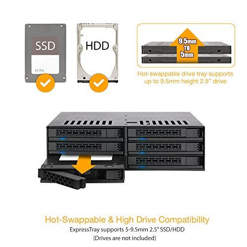 Carruzzo Icy Dock MB326SP-B diskų masyvas 0 TB Stovas (1U) Juoda