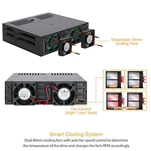 Carruzzo Icy Dock MB326SP-B diskų masyvas 0 TB Stovas (1U) Juoda