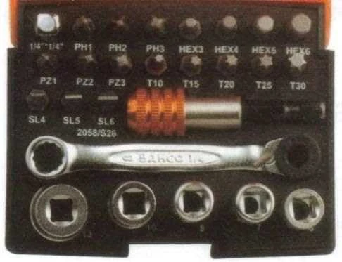 BAHCO 26 vnt. rinkinys, 1/4", 2058/S26