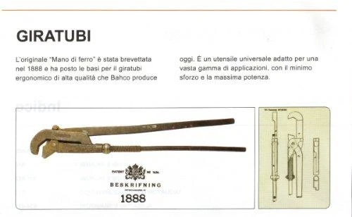 Bahco Reguliuojamas vamzdinis raktas. Bendras ilgis 420mm. Max 1 1/2". Ypač atsparus dėvėjimuisi dėl indukcinio dantų grūdinimo, neslystantys dantys