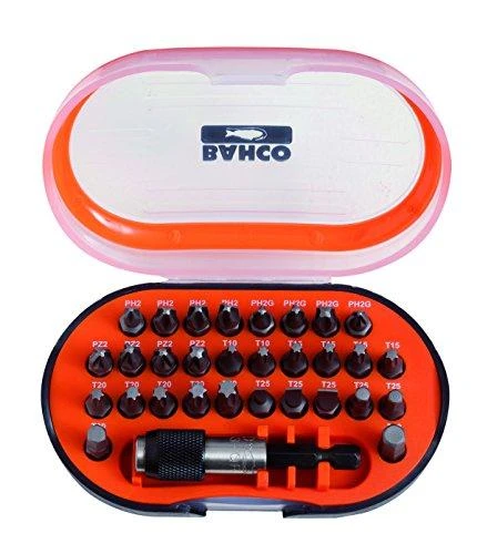 Bahco Antgalių rinkinys 31 vnt (PH+PZ+TORX+SL+HEX) su plonu, magnetiniu sukimo laikikliu