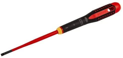 Bahco Izoliuotas atsuktuvas ERGO™ SLIM plokščias 0,6x3,5x100mm 1000V VDE lygiabriaunis