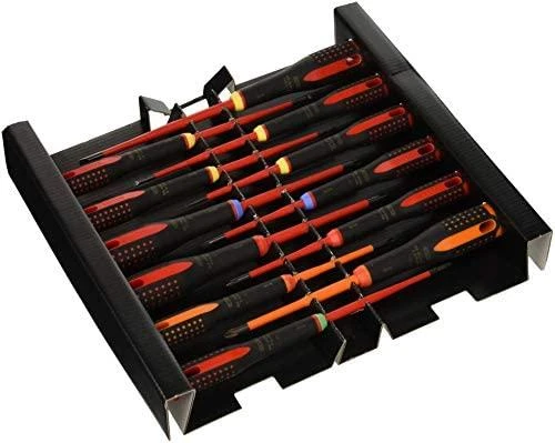 Bahco XXL Izoliuotų atsuktuvų rinkinys ERGO™ 14 vnt - SL2,5/3,0/3,5/4,0/5,5; PH1/2; PZ1/2; T10/15/20; Combi SL5/PZ1, SL6/PZ2 - 1000V VDE