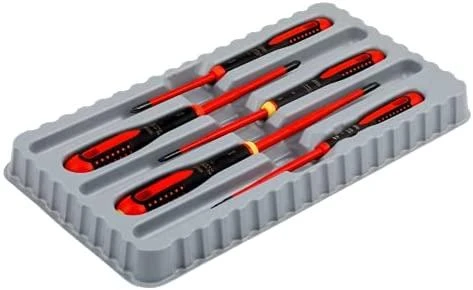 Bahco Izoliuotų atsuktuvų rinkinys ERGO™ slim 5 vnt - PH1/2; SL3,0/4,0/5,5 - 1000V VDE