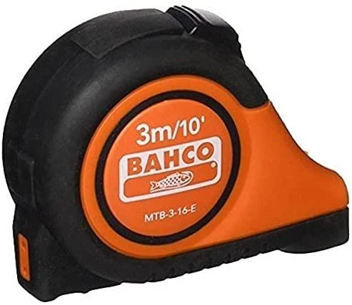 Ruletė Bahco MTB 3m x 16mm su aut. stabdžiu, gumuota